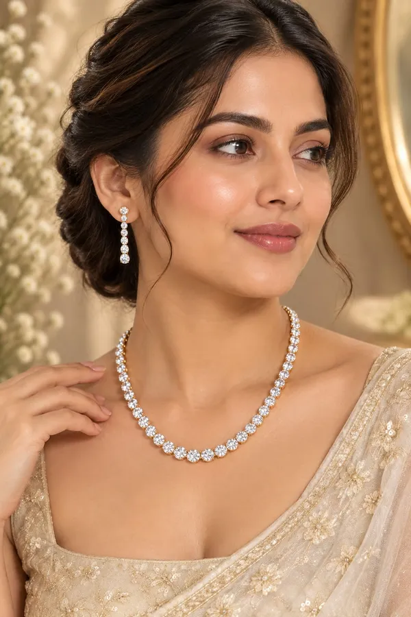 Celestia_Gold_Finish_Line_Necklace_&_Drop_Earrings