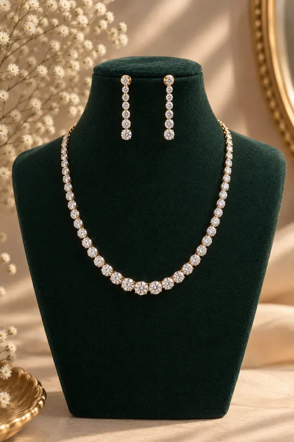 Celestia_Gold_Finish_Line_Necklace_&_Drop_Earrings