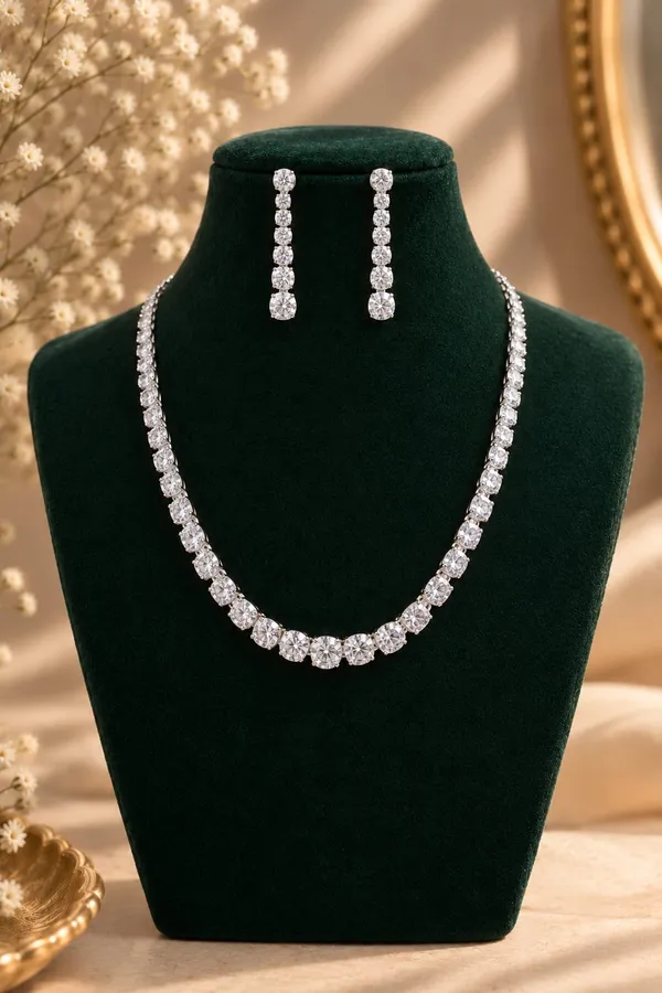 Celestia_Silver_Finish_Line_Necklace_&_Drop_Earrings