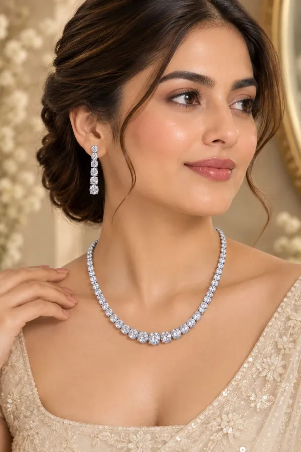 Celestia_Silver_Finish_Line_Necklace_&_Drop_Earrings