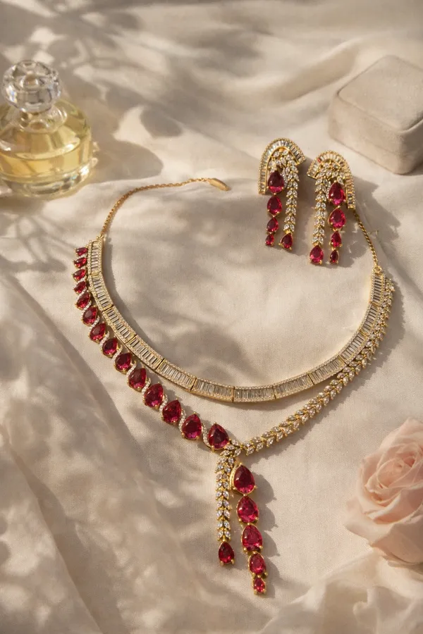 Gold_And_Maroon_Premium_Brass_Necklace_Set_For_Women