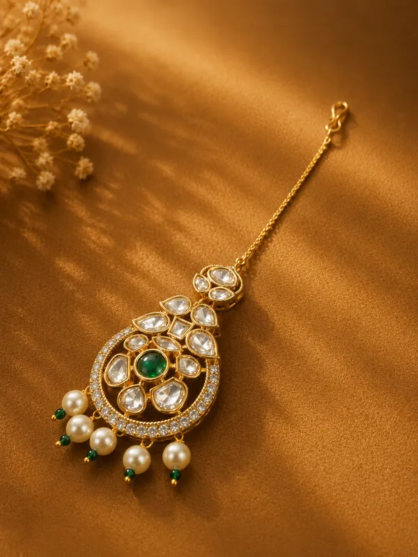 Gold_Premium_Base_Metal_Brass_Maang_Tikka_For_Women