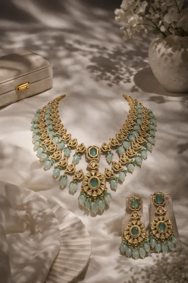 Gold_And_Light_Blue_Premium_Brass_Necklace_For_Women