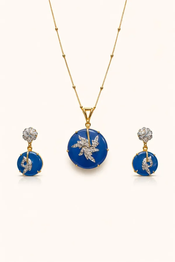 Blue_Premium_Brass_Pendant_Set_For_Women