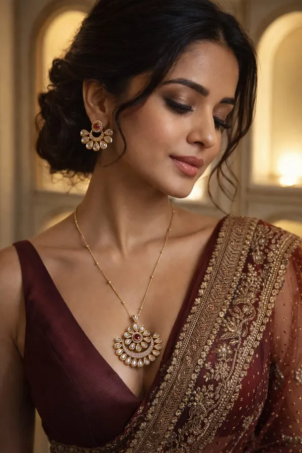 Gold_Premium_Brass_Pendant_Set_For_Women