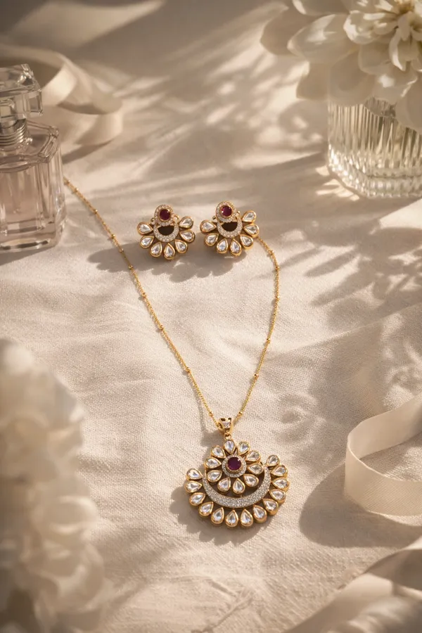 Gold_Premium_Brass_Pendant_Set_For_Women