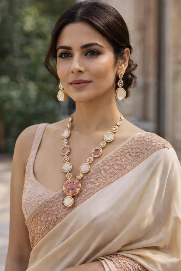 Light_Pink_Premium_Brass_Necklace_Set_For_Women
