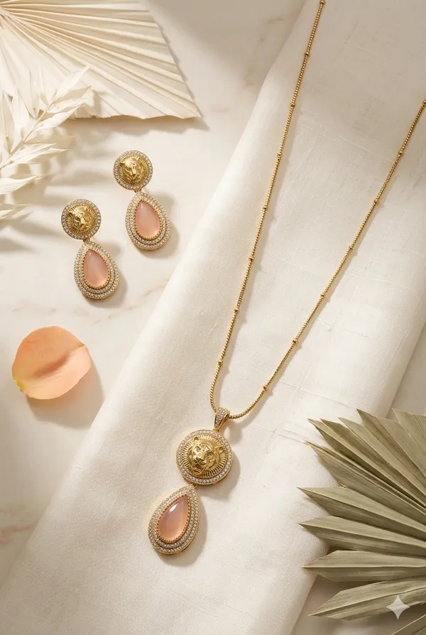 Gold_Premium_Brass_Pendant_Set_For_Women