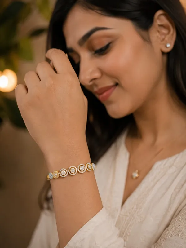 Gold-Tone_Crystal_Bracelet_for_Women(Suitable_for_2.4,_2.6)