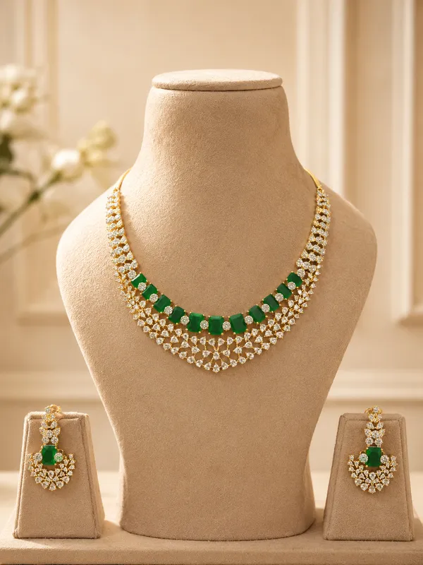 Gold_Premium_Base_Metal_Brass_Necklace_Set_For_Women