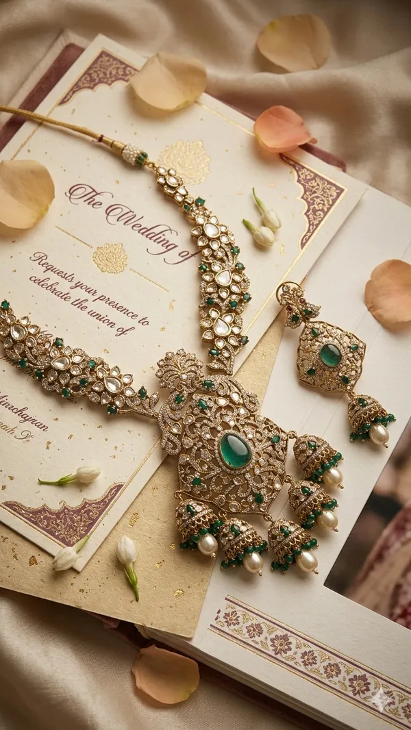 Green_And_Gold_Premium_Brass_Necklace_Set_For_Women