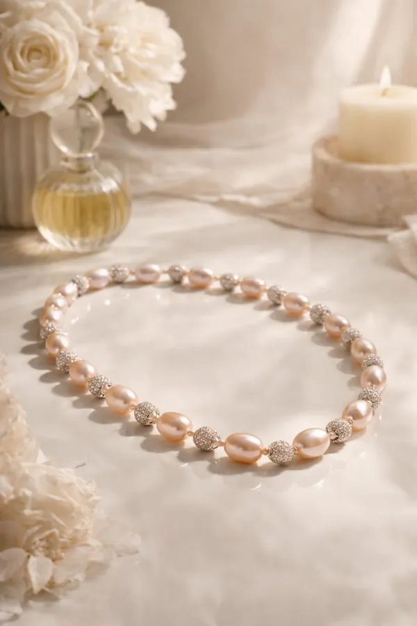 Pink_Premium_Brass_Necklace_Set_For_Women