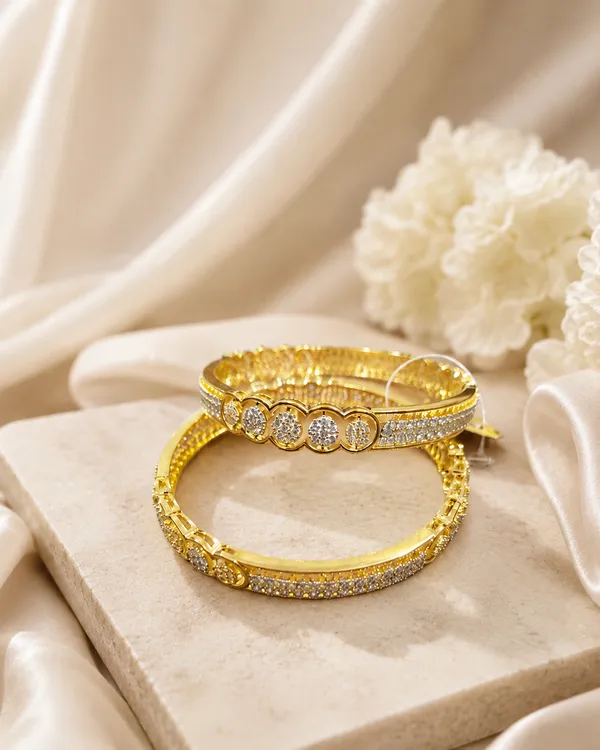 Gold_Premium_Base_Metal_Brass_Bangles_Set_For_Women