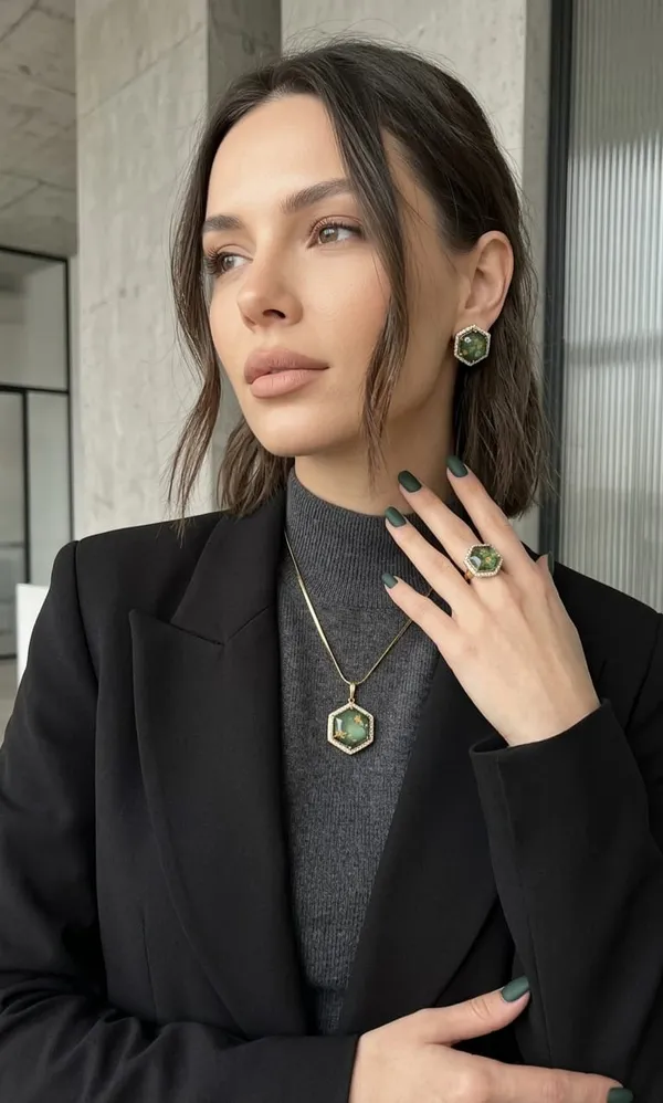 Green_And_Gold_Premium_Brass_Necklace_Set_For_Women