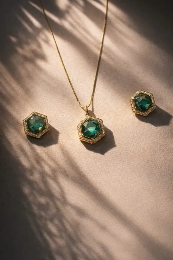 Green_And_Gold_Premium_Brass_Necklace_Set_For_Women