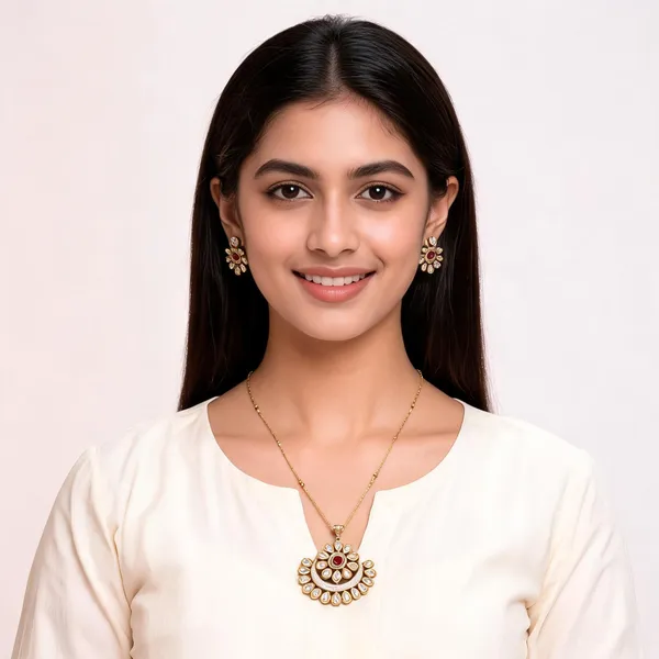 Gold_Premium_Brass_Pendant_Set_For_Women