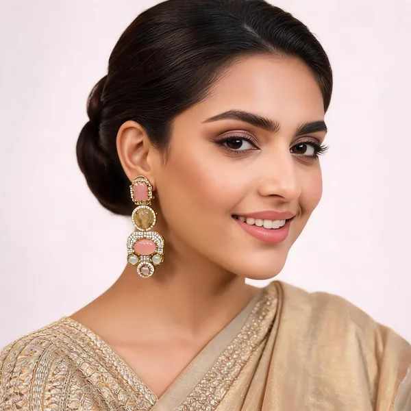 Yellow_Premium_Brass_Earring_For_Women