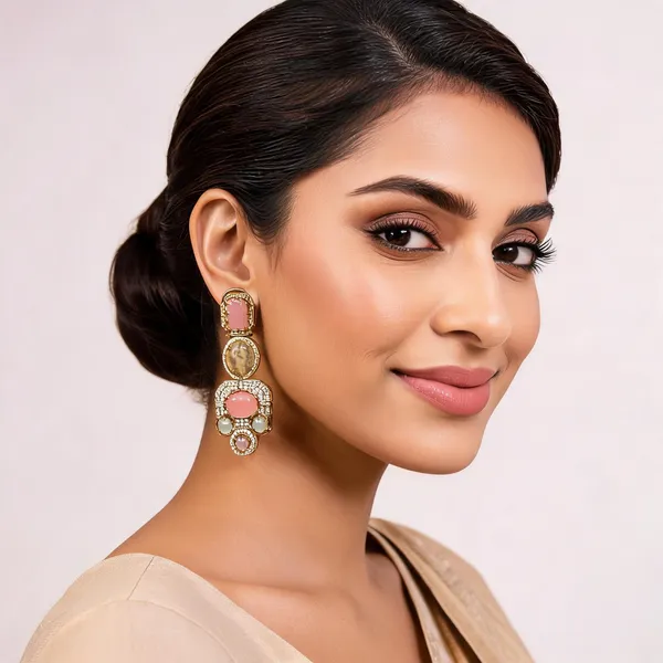 Yellow_Premium_Brass_Earring_For_Women