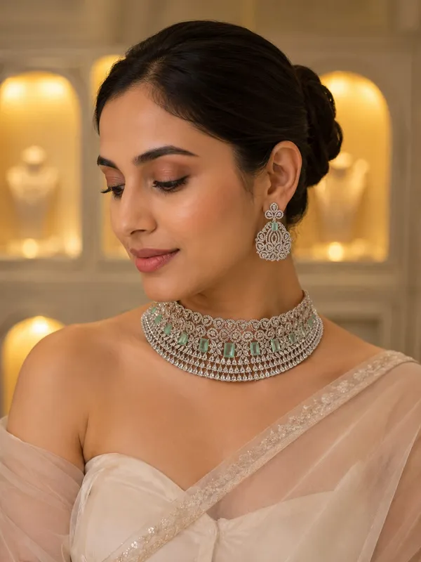 White_Premium_Brass_Necklace_Set_For_Women