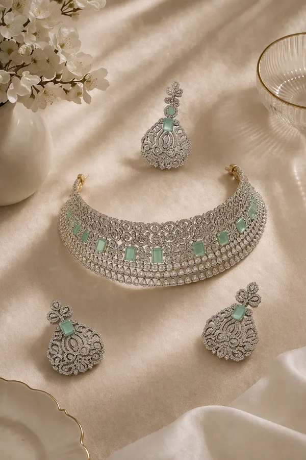 White_Premium_Brass_Necklace_Set_For_Women