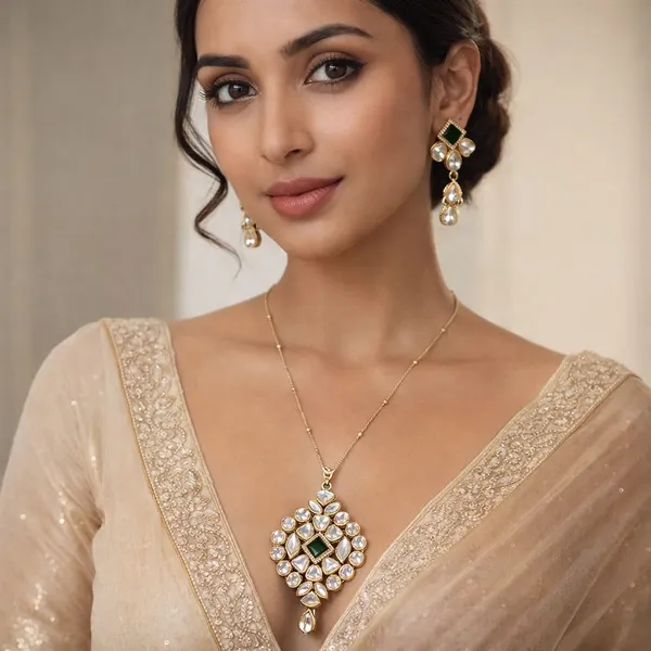 Gold_Premium_Brass_Pendant_Set_For_Women