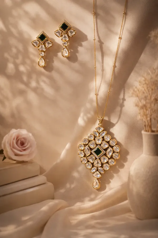 Gold_Premium_Brass_Pendant_Set_For_Women