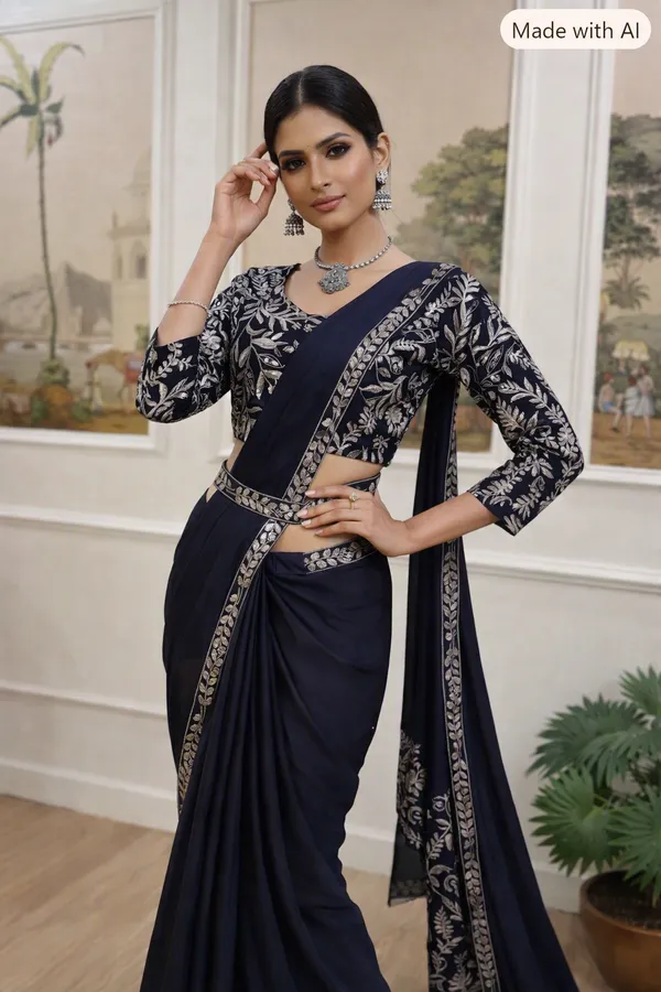 Navy_Blue_Rangoli_Embroidered_Draped_Saree_For_Women