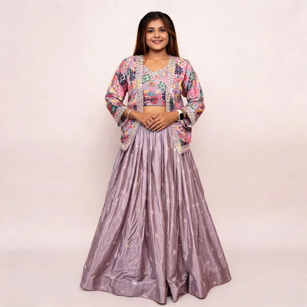 Pastel_Lilac_Pure_Chinon_Floral_Printed_Lehenga_Set_For_Women