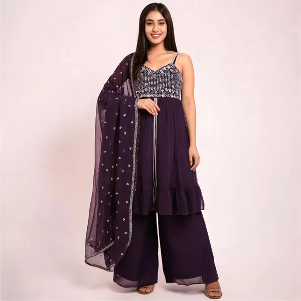 Plum_Purple_Faux_Georgette_Flared_Anarkali_Gown_For_Women