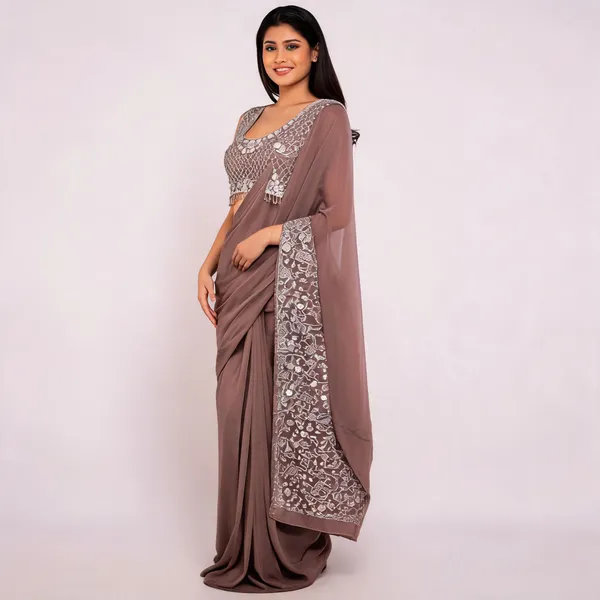 Multicolor_Rangoli_Silk_Embroidered_Draped_Saree_Set_For_Women