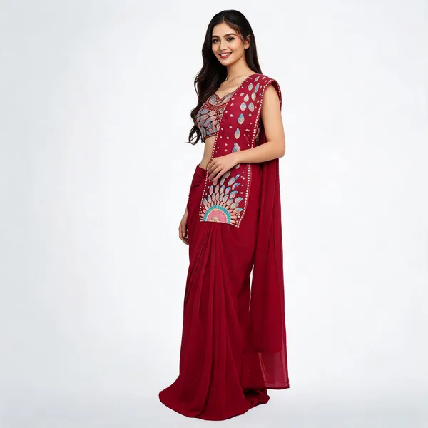 Maroon_Faux_Georgette_Embroidered_Saree_For_Women