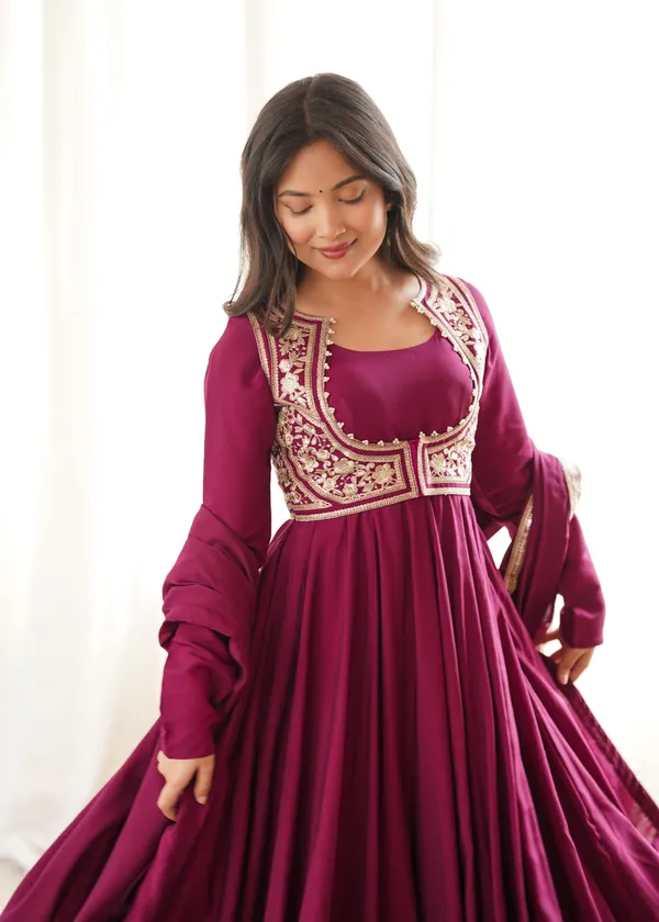 Maroon_Embroidered_Anarkali_Suit_Set_for_Women