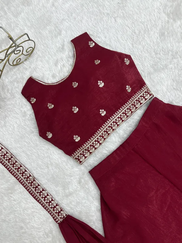 Maroon_Embroidered_Palazzo_Set_for_Women