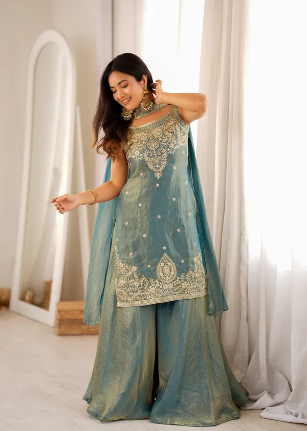 Teal_Embroidered_Kurta_Palazzo_Suit_Set_for_Women