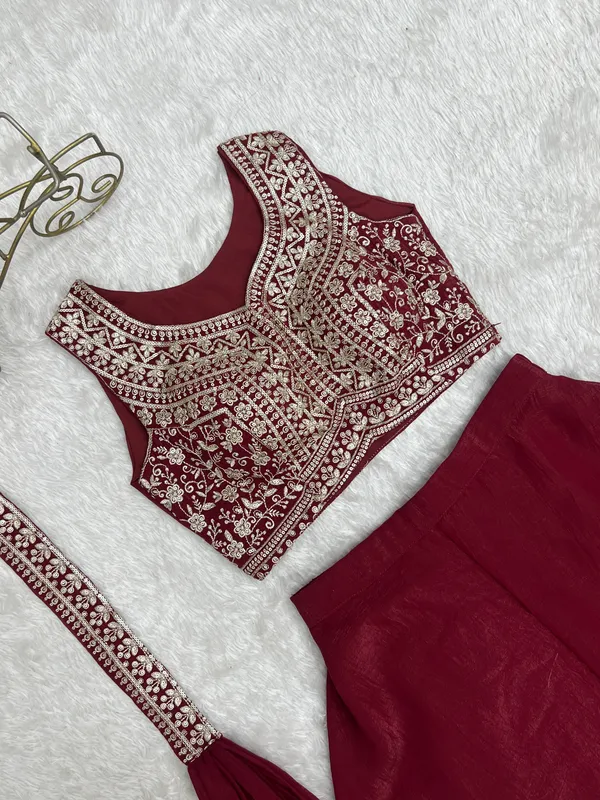Maroon_Embroidered_Palazzo_Set_for_Women