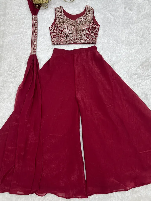 Maroon_Embroidered_Palazzo_Set_for_Women