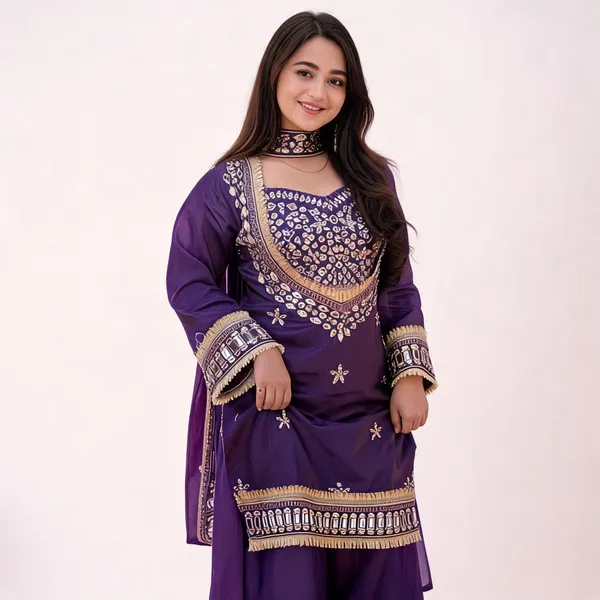 Purple_Satin_Mirror_Work_Embroidered_Sharara_Suit_For_Women