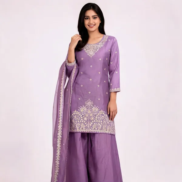 Purple_Embroidered_Silk_Sharara_Suit_With_Dupatta_For_Women