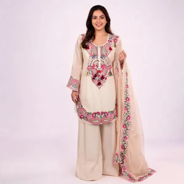 Ivory_Cotton_Embroidered_Straight_Kurta_Set_For_Women