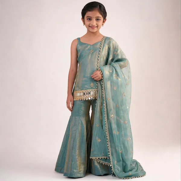 Sea_Green_Silk_Embroidered_Sharara_Set_For_Girls