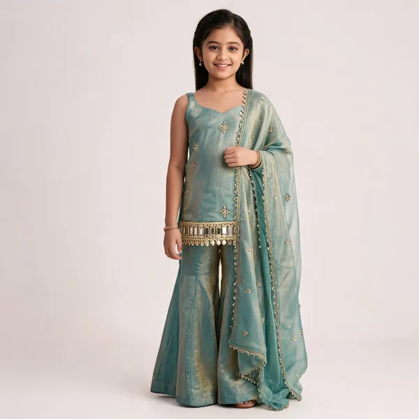 Sea_Green_Silk_Embroidered_Sharara_Set_For_Girls