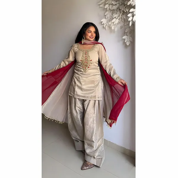 Beige_Silk_Embroidered_Kurta_Sharara_Set_With_Dupatta_For_Women