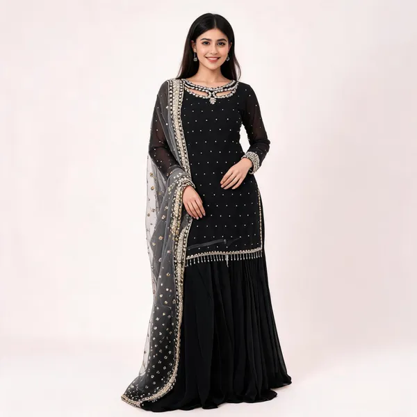 Black_Georgette_Embroidered_Sharara_Suit_With_Dupatta_For_Women