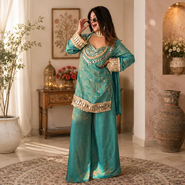 Sea_Green_Silk_Mirror_Embroidered_Sharara_Suit_For_Women
