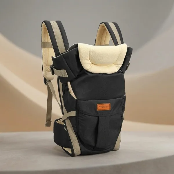 Black_And_Cream_Cotton_4-In-1_Adjustable_Baby_Carrier_For_Baby