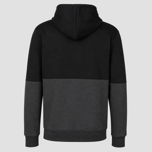 GoCro_Men's_Black_Charcoal_Colour_Block_Hooded_Sweatshirt