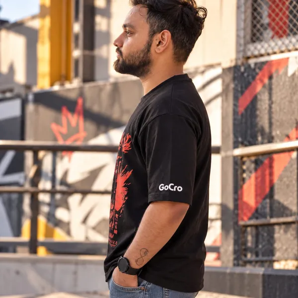 GoCro_Men's_Black_Oversized_Sukuna_Anime_Graphic_T-Shirt_(100%_Cotton)