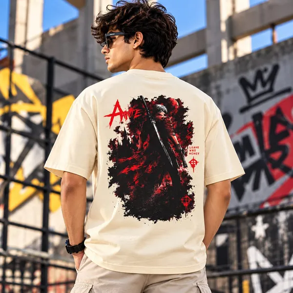 GoCro_Men's_Cream_Oversized_Dante_Anime_Graphic_T-Shirt_(100%_Cotton)