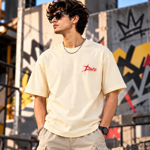 GoCro_Men's_Cream_Oversized_Dante_Anime_Graphic_T-Shirt_(100%_Cotton)