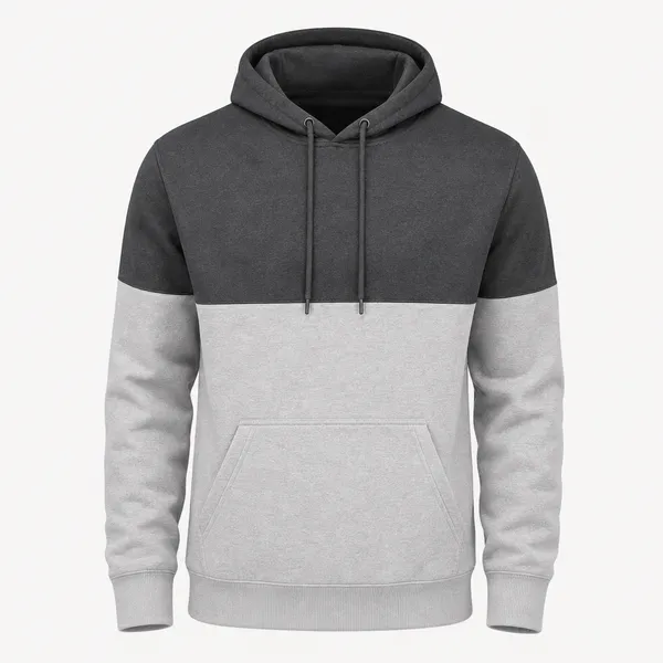 GoCro_Men's_Grey_Two_Tone_Hooded_Sweatshirt